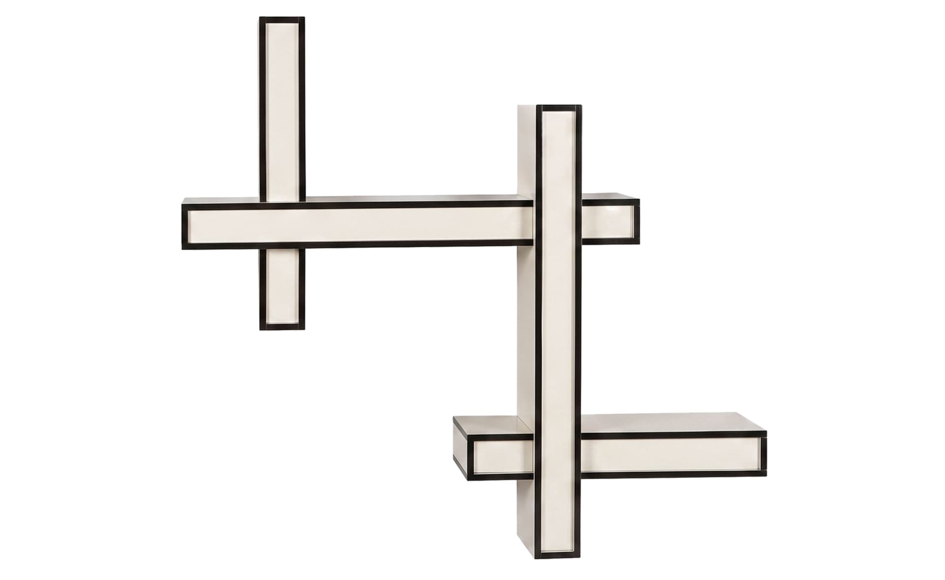 Lepid Wall Shelf / double shelf / ivory