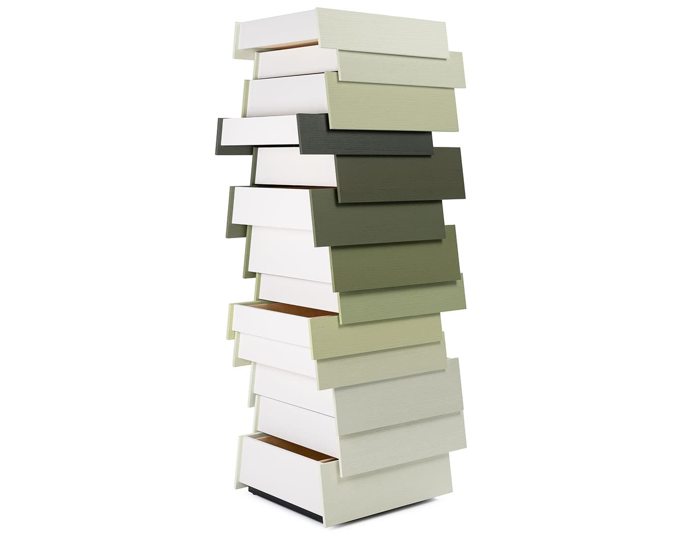 Stack Storage Unit / 13 drawer - olive palette