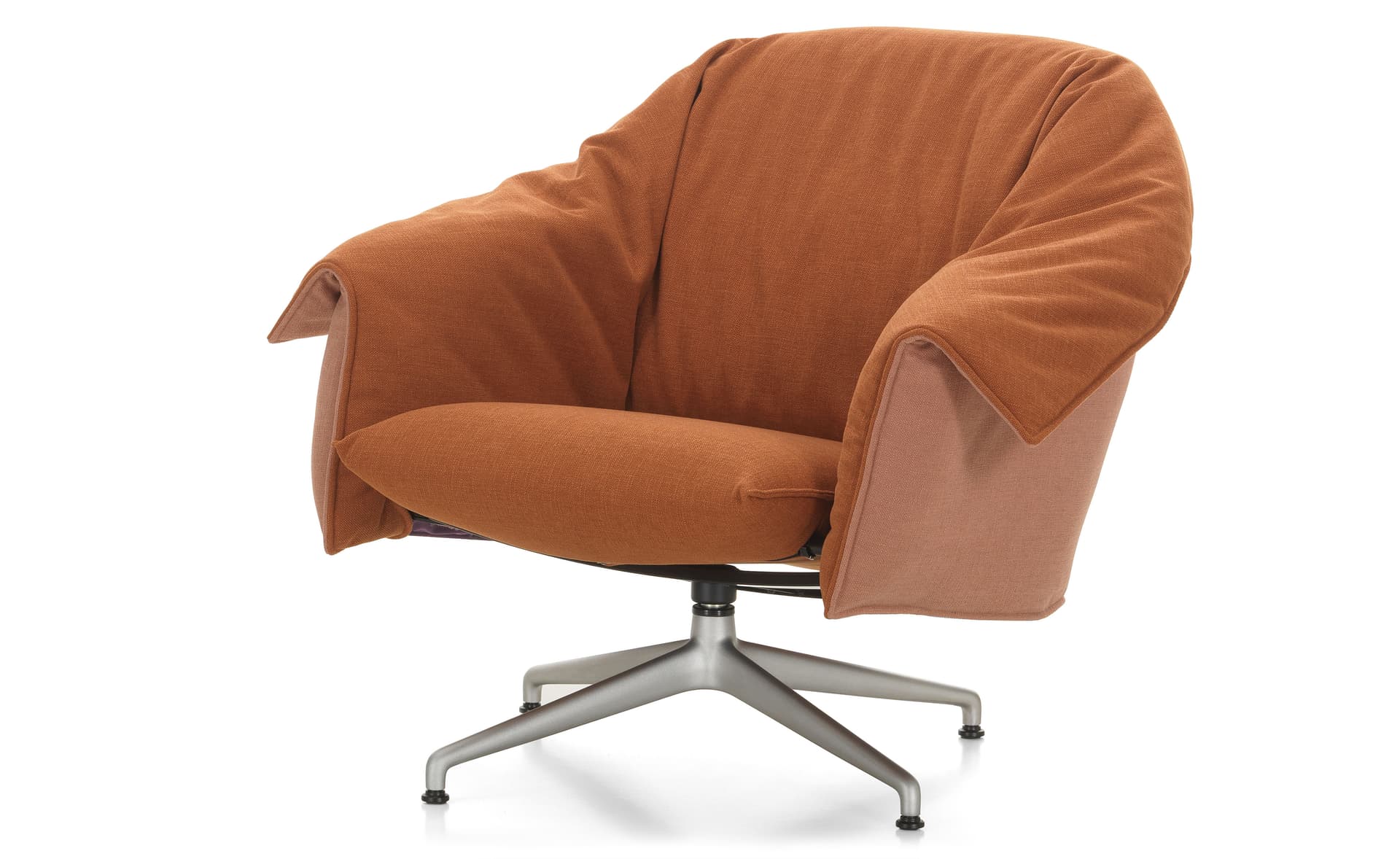 hard glides (04) / duo-tone hola - terracotta / blush pink / blasted aluminum / low seat (15" height)