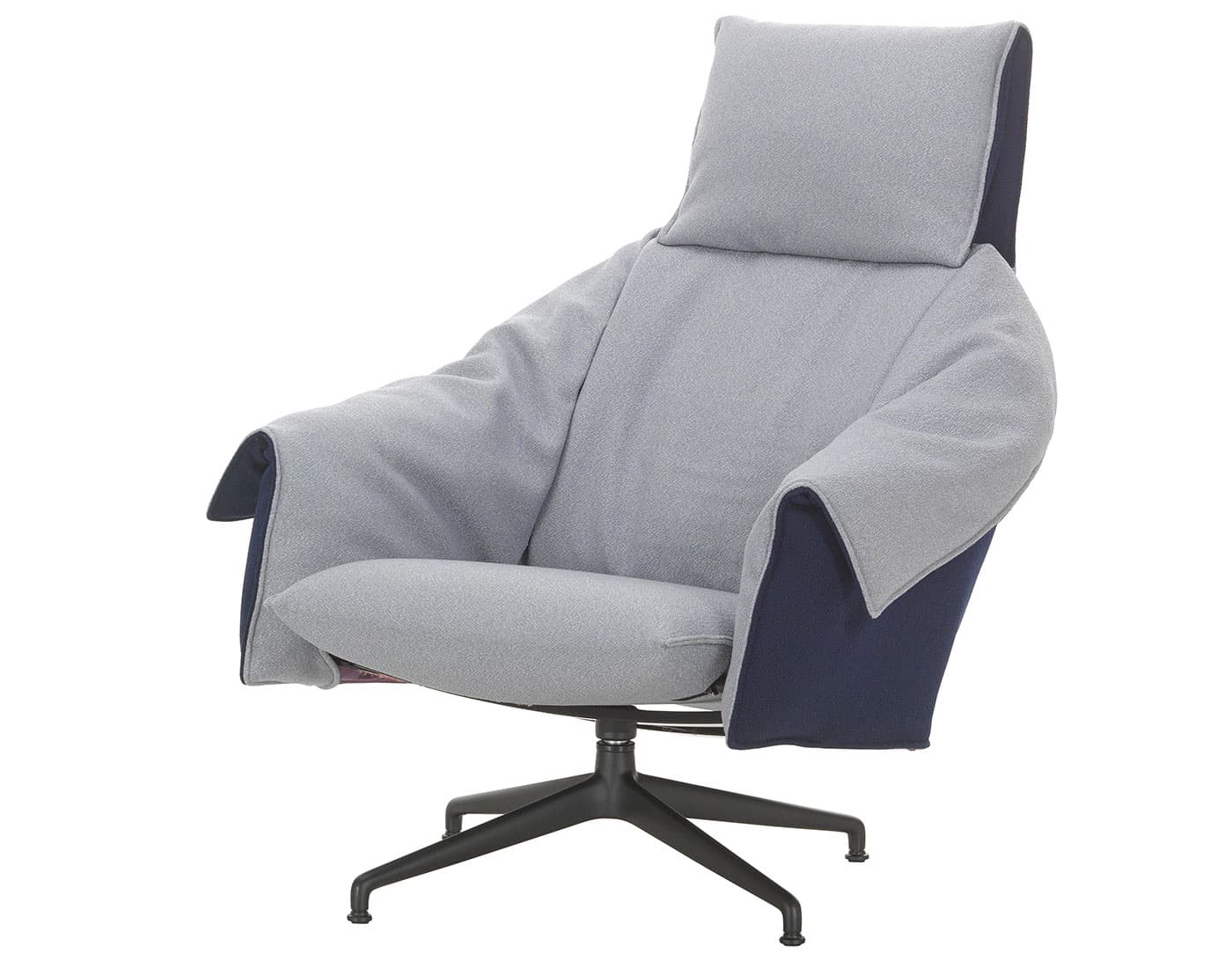 hard glides (04) / duo-tone cento - light lavender / electric blue / textured powder-coat, deep black / low seat (15" height)