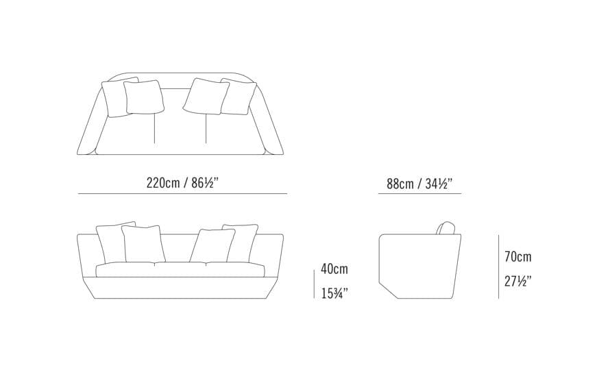 aura 220 three seat sofa – thumbnail image #6