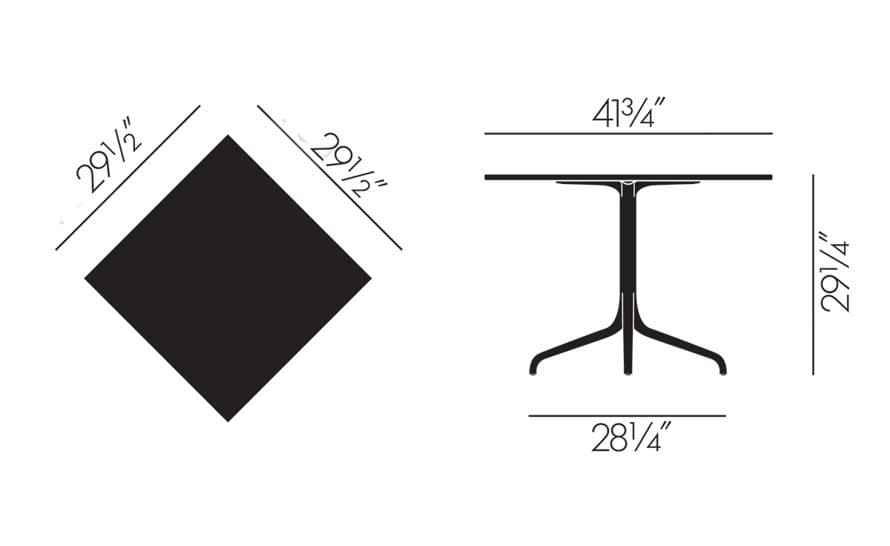 belleville square table – thumbnail image #4