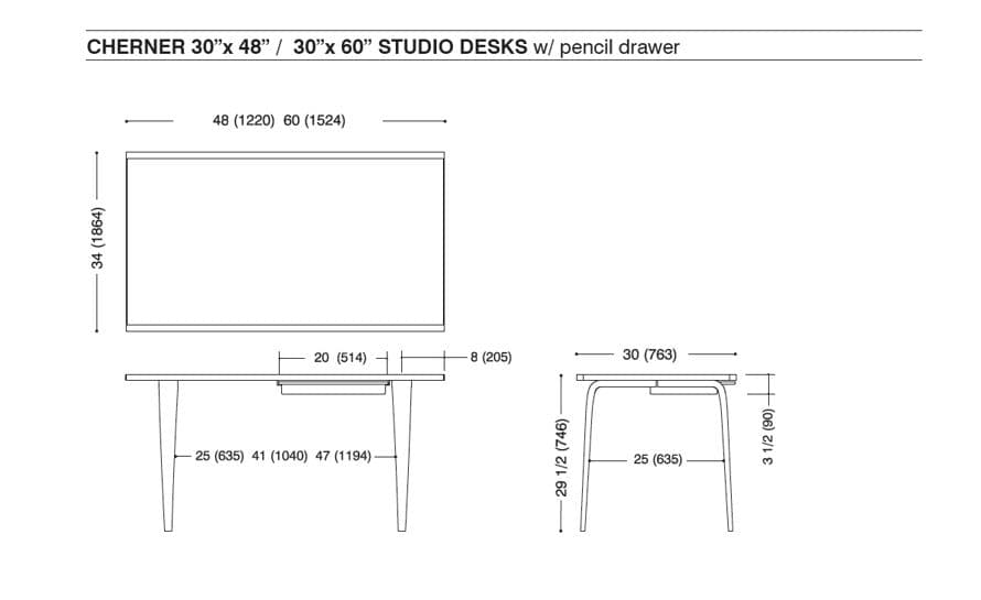 cherner studio desk – thumbnail image #7
