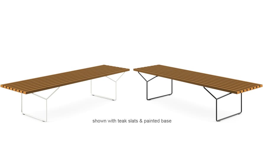 bertoia bench with 3 seat cushions – thumbnail image #6