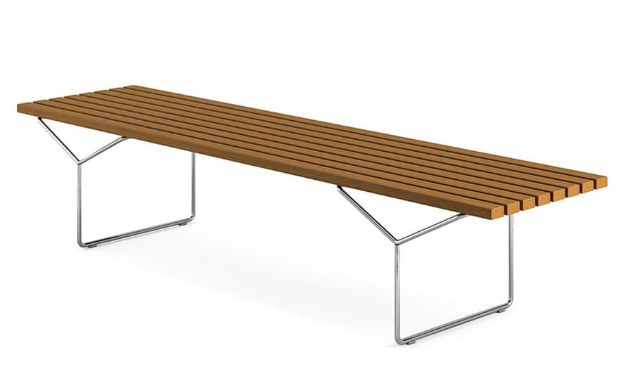bertoia bench with 3 seat cushions – thumbnail image #7