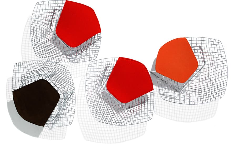 bertoia small diamond chair with seat cushion – thumbnail image #2