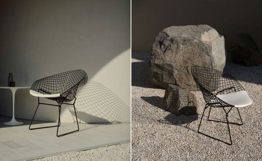 bertoia small diamond chair with seat cushion – thumbnail image #4