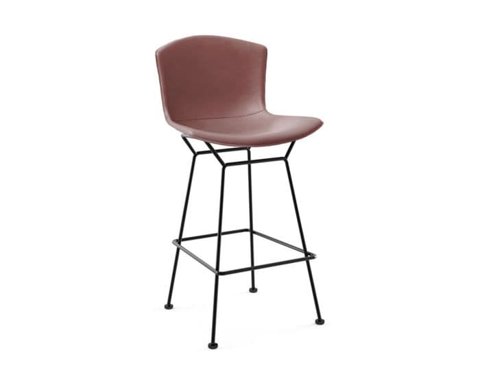 bertoia leather covered stool – thumbnail image #1