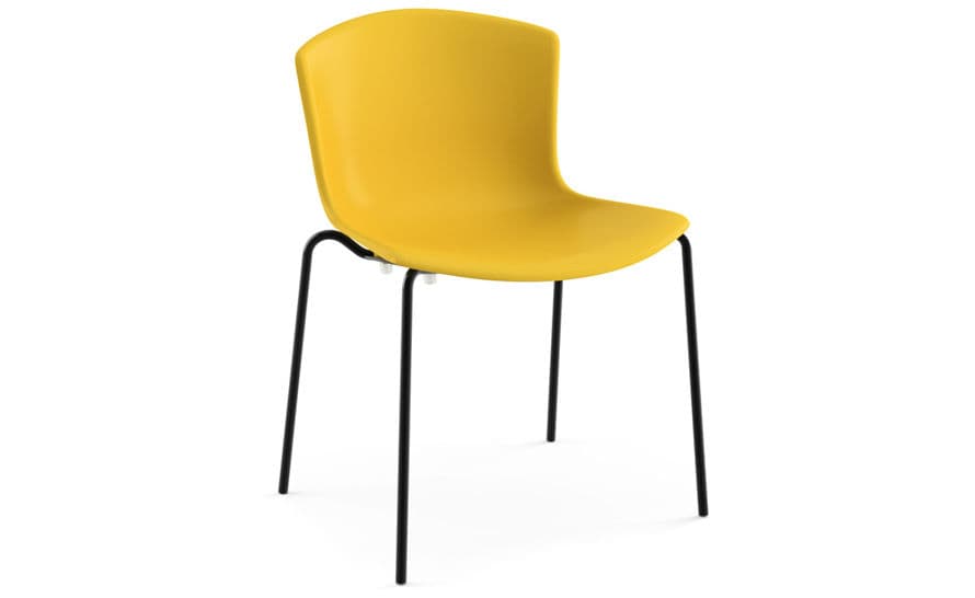 bertoia molded shell side chair with stacking base – thumbnail image #1