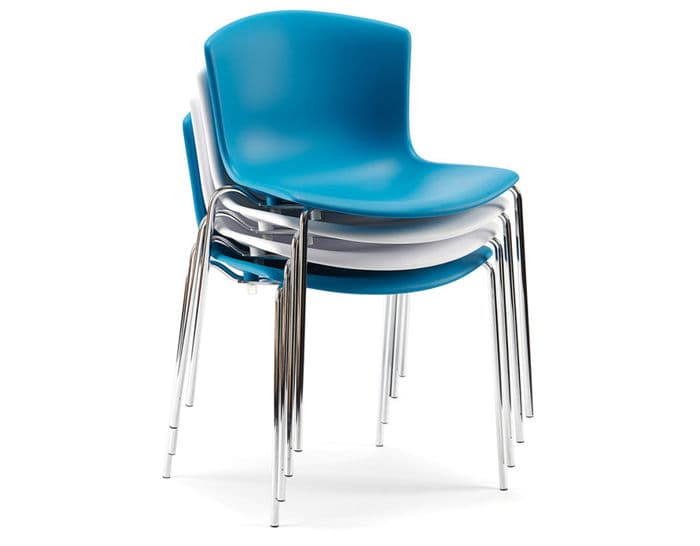 bertoia molded shell side chair with stacking base – thumbnail image #3