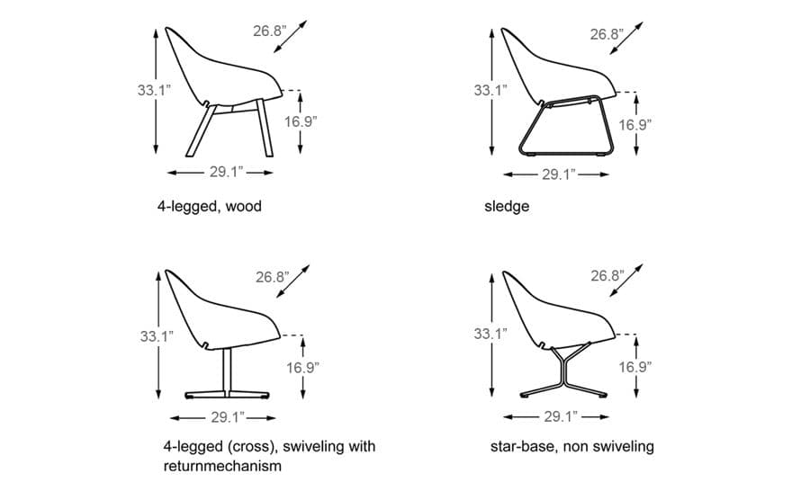 beso lounge chair with star base – thumbnail image #7