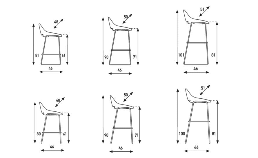 beso metal leg stool – thumbnail image #5