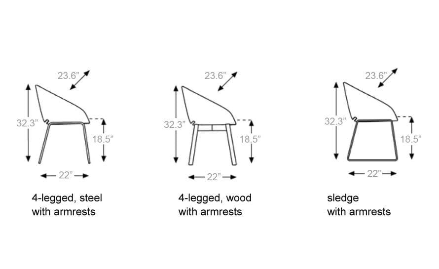beso sled base armchair – thumbnail image #5