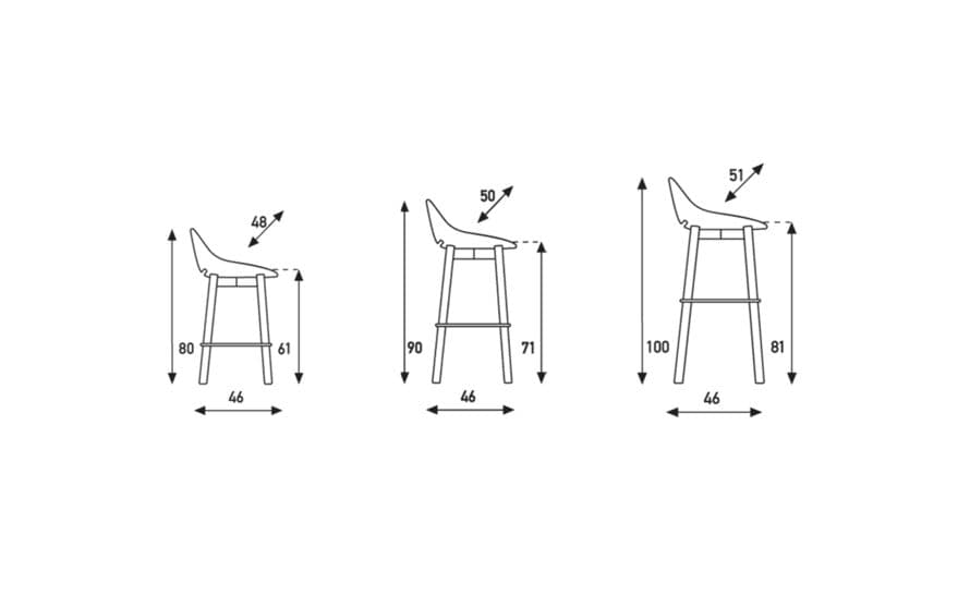 beso wood leg stool – thumbnail image #6