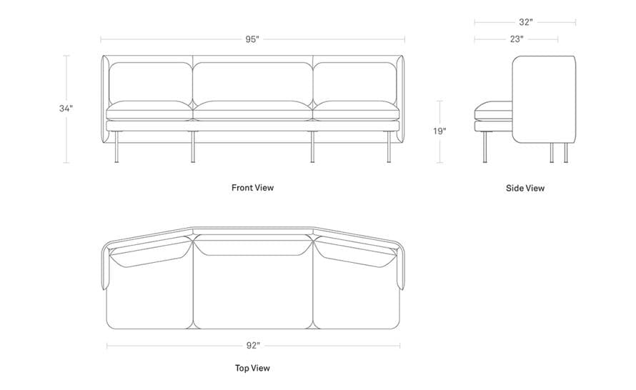 bloke 95" sofa – thumbnail image #8