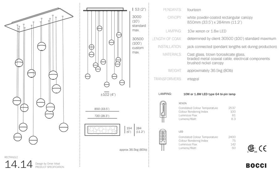 bocci 14.14 fourteen pendant chandelier – thumbnail image #5