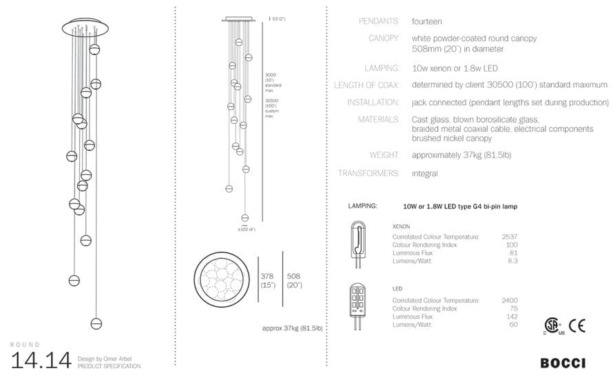 bocci 14.14 fourteen pendant chandelier – thumbnail image #6