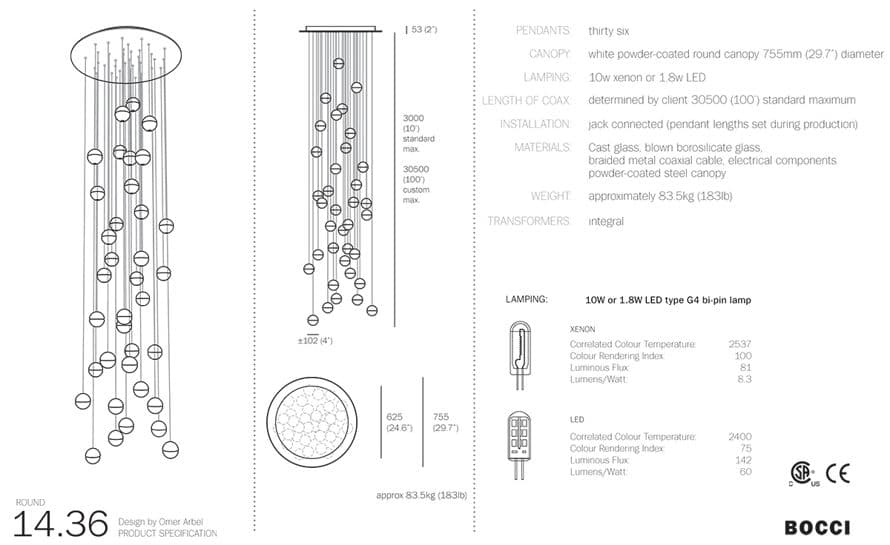 bocci 14.36 thirty six pendant chandelier – thumbnail image #6