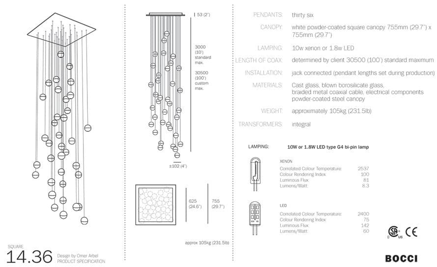 bocci 14.36 thirty six pendant chandelier – thumbnail image #7