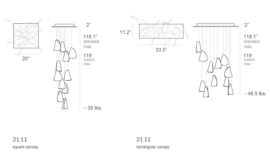 bocci 21.11 random eleven pendant chandelier – thumbnail image #5