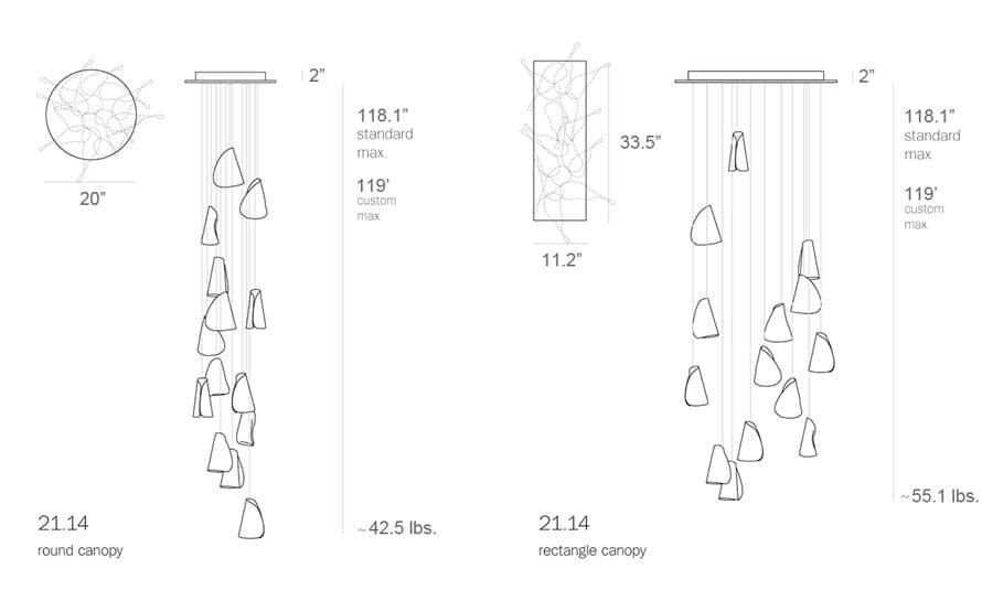 bocci 21.14 Random fourteen pendant chandelier – thumbnail image #5