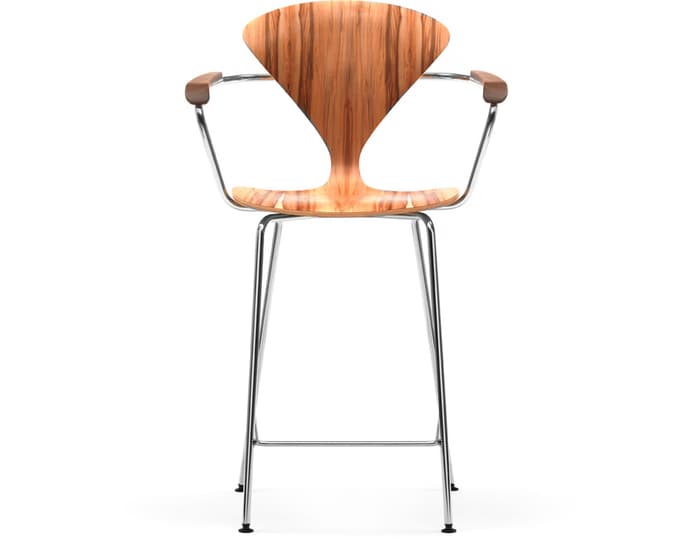 cherner metal leg stool with arms – thumbnail image #1