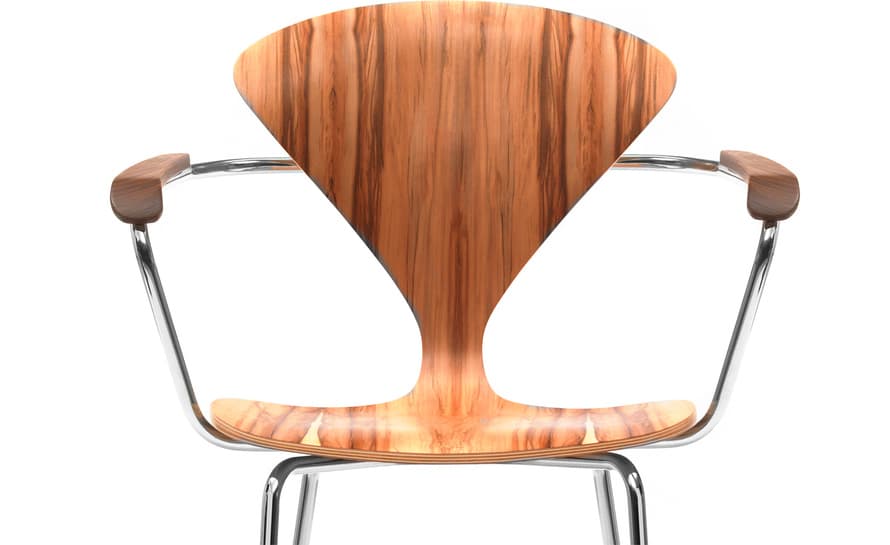 cherner metal leg stool with arms – thumbnail image #3