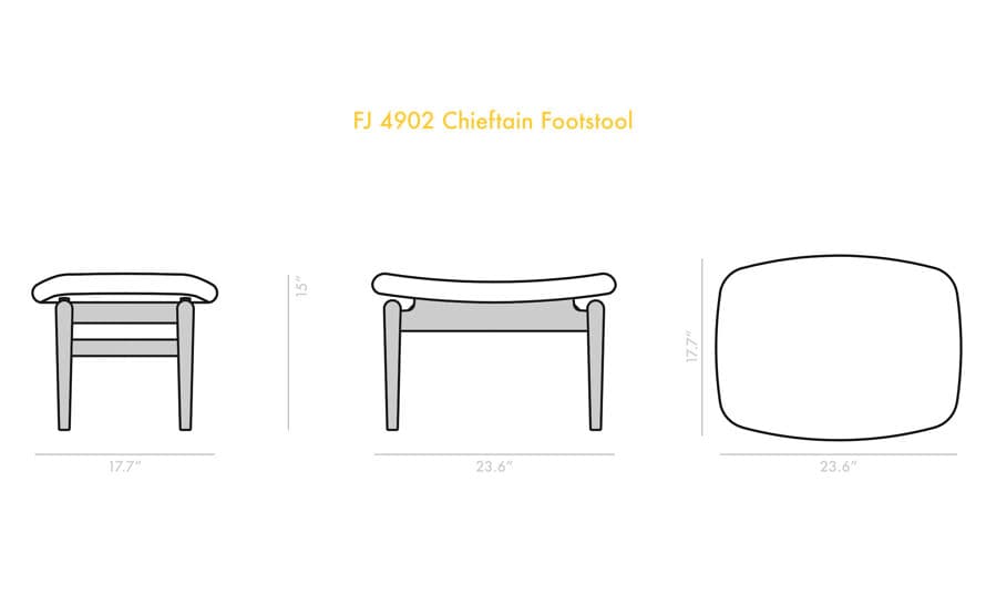 Finn Juhl Chieftain Footstool – thumbnail image #9