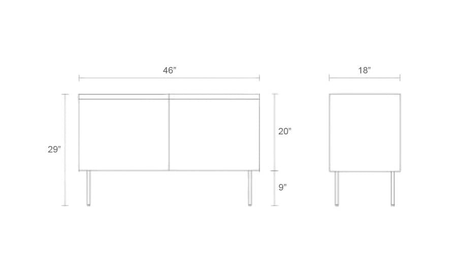 clad 2 door credenza – thumbnail image #11