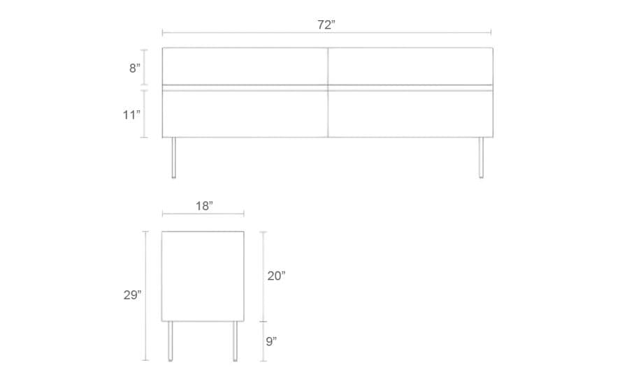 clad 4 drawer dresser – thumbnail image #9