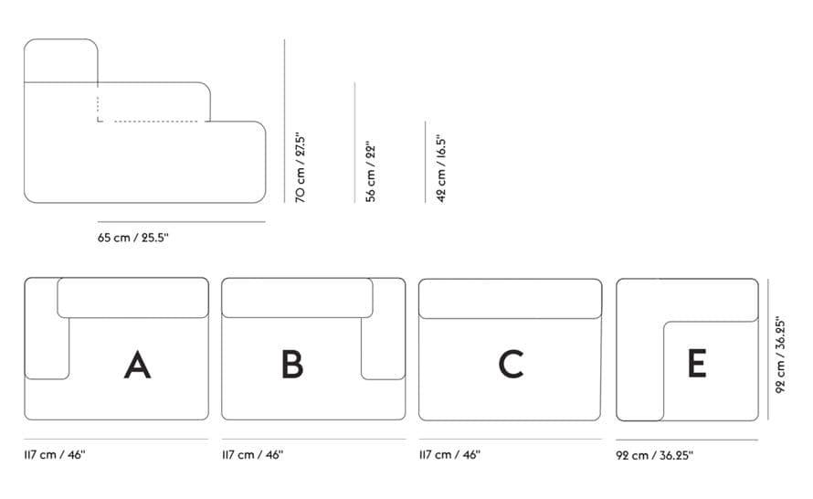 connect u shaped sectional sofa – thumbnail image #3