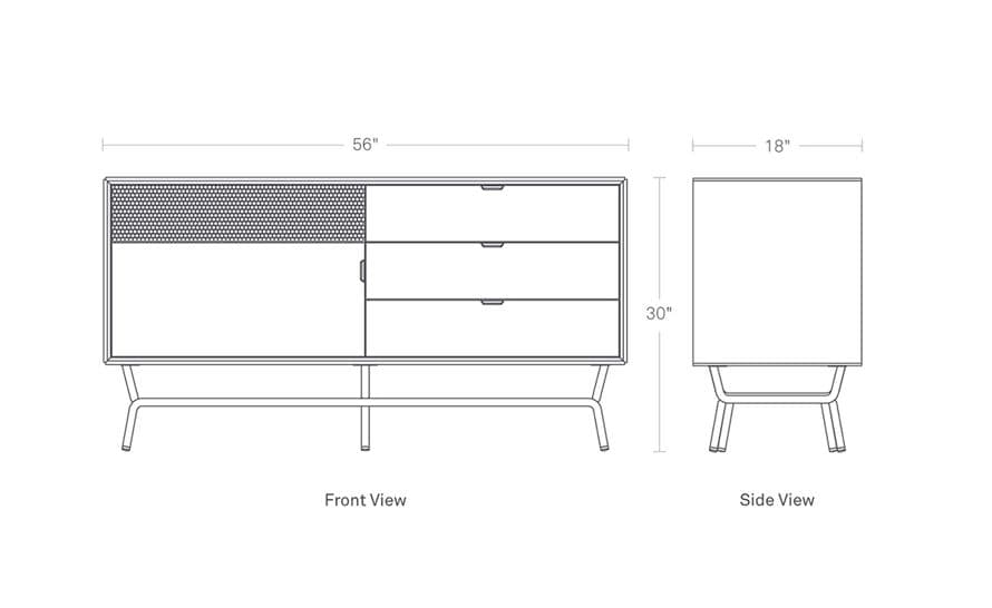 dang 1 door / 3 drawer console – thumbnail image #6
