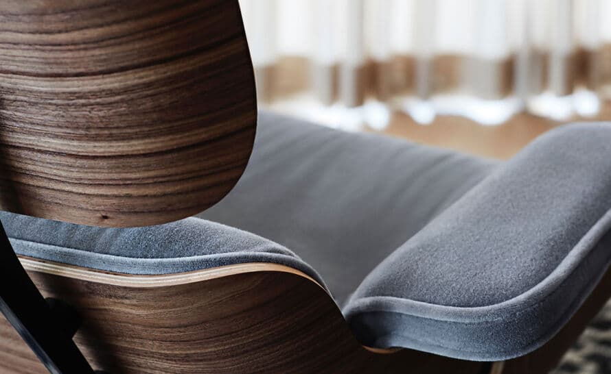 eames lounge chair in fabric without ottoman – thumbnail image #5