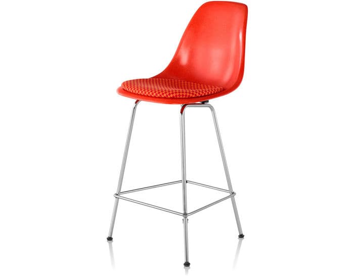 eames molded fiberglass stool with seat pad – thumbnail image #3