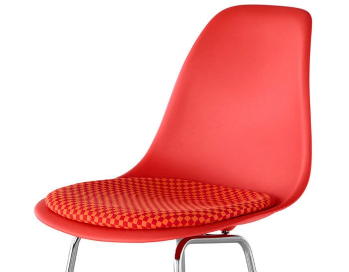 eames molded plastic stool with seat pad – thumbnail image #5