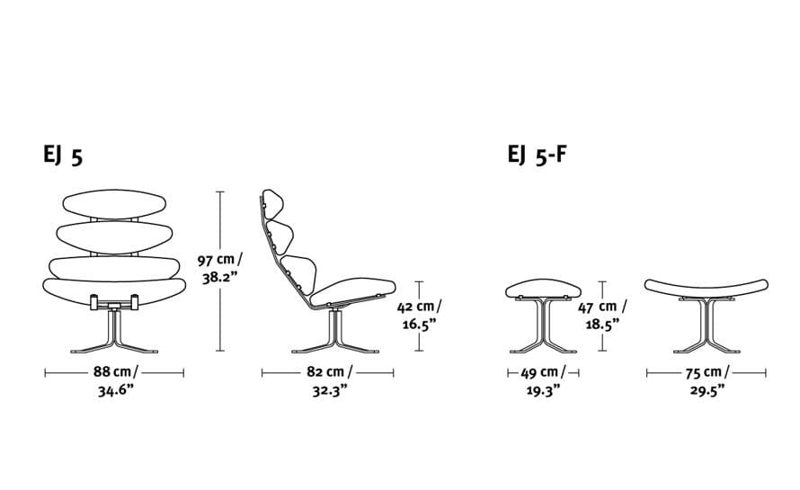 poul volther ej5 corona metal frame chair – thumbnail image #11