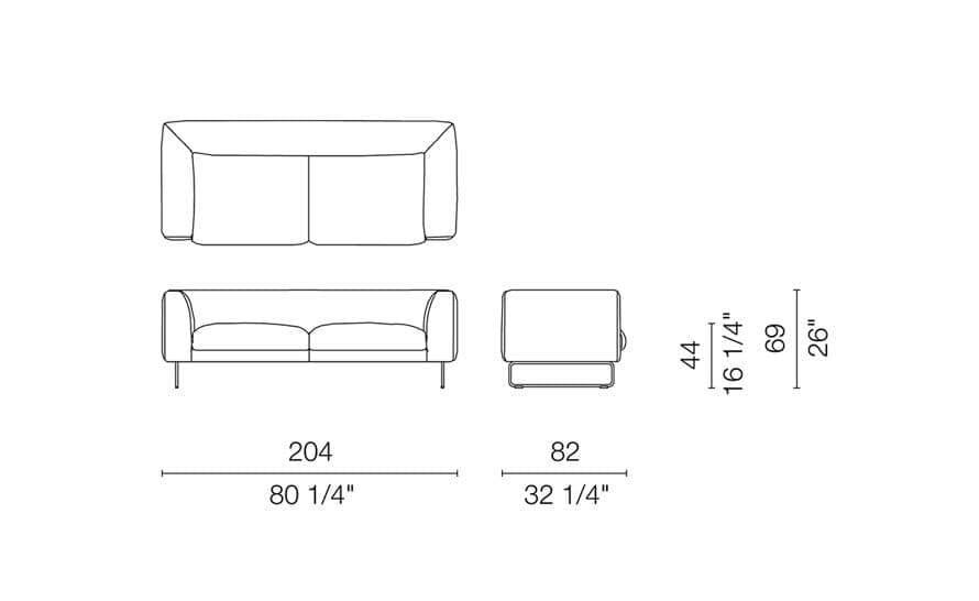 elan two seat sofa – thumbnail image #2