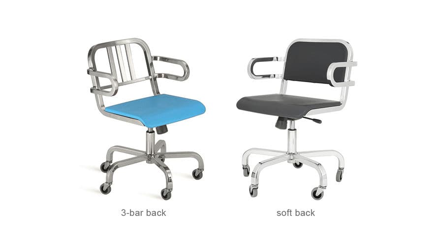 emeco nine-0 task swivel armchair – thumbnail image #6