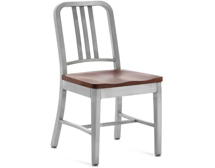 emeco navy chair with wood seat – thumbnail image #1