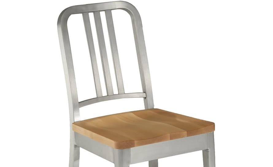 emeco navy chair with wood seat – thumbnail image #2
