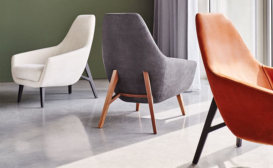 enzo lounge chair with wood base – thumbnail image #3