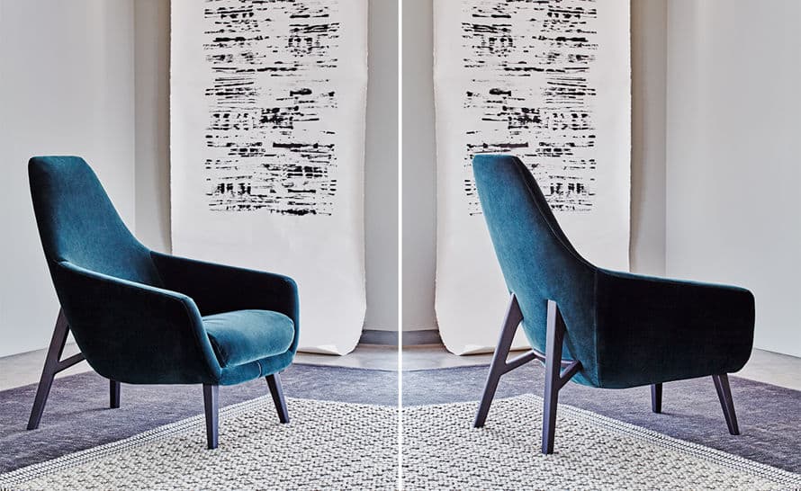 enzo lounge chair with wood base – thumbnail image #5