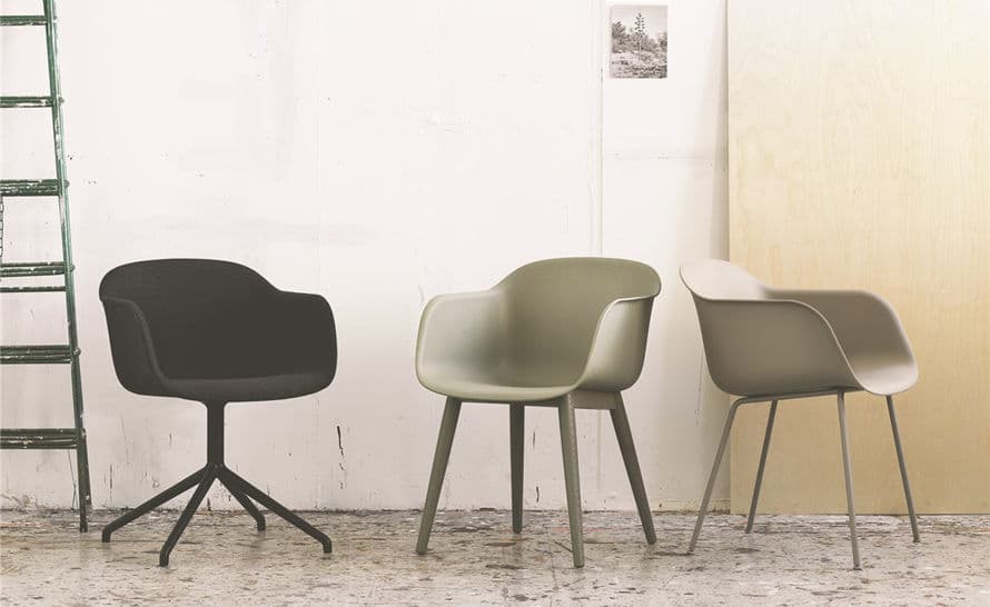 fiber armchair with wood base – thumbnail image #8