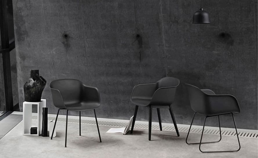 fiber armchair with wood base – thumbnail image #9