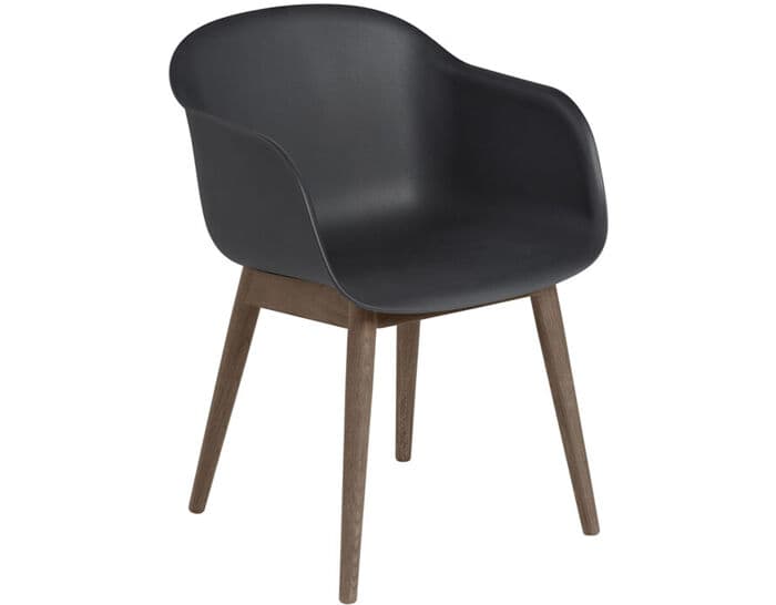 fiber armchair with wood base – thumbnail image #2