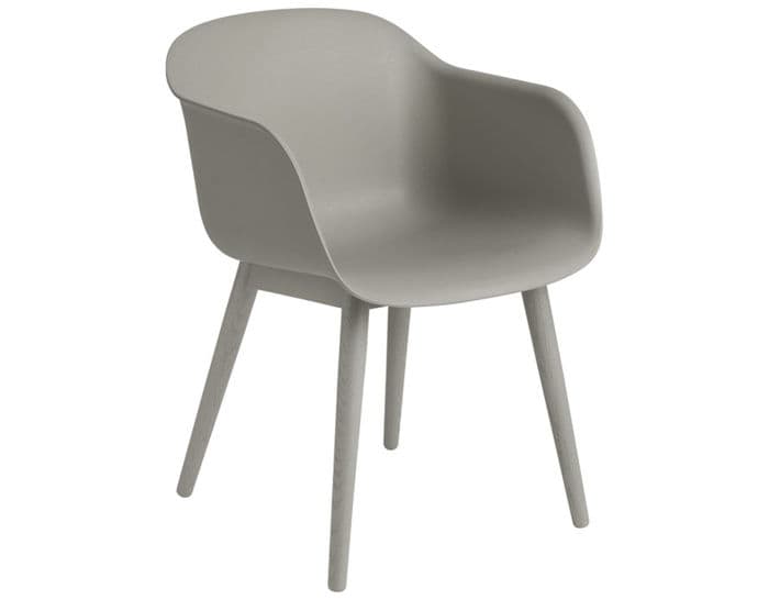 fiber armchair with wood base – thumbnail image #3