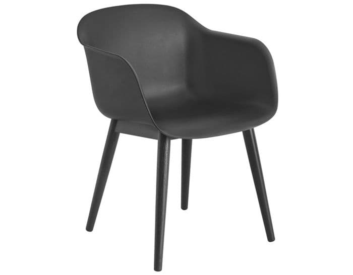 fiber armchair with wood base – thumbnail image #1