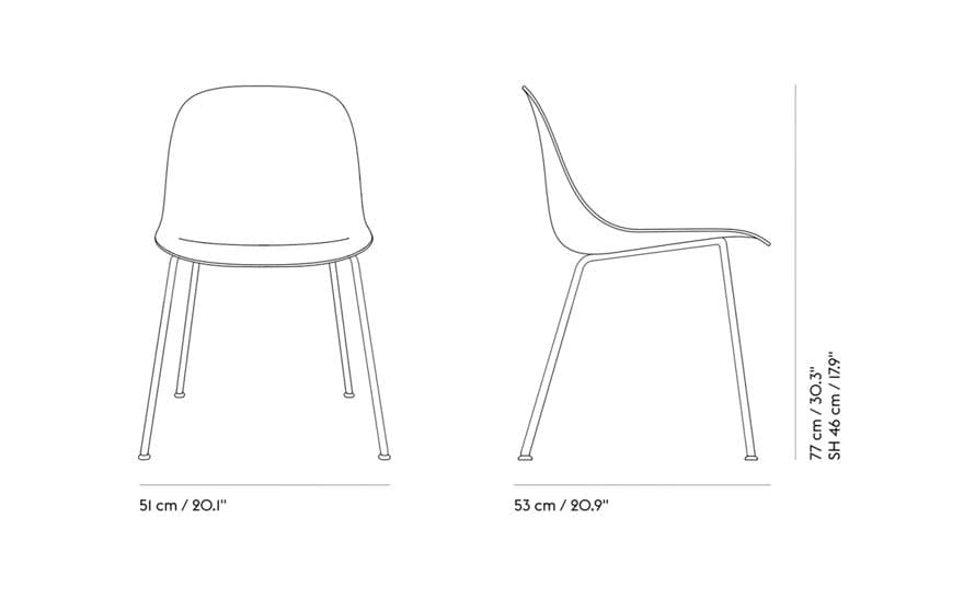fiber side chair with tube base – thumbnail image #8