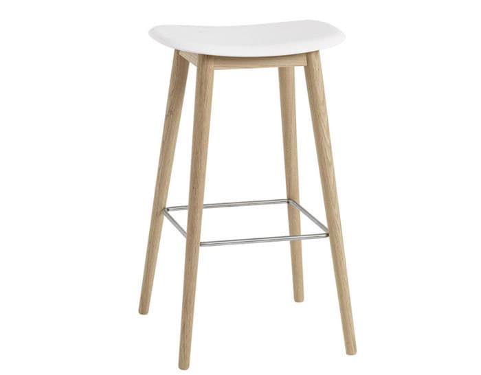 fiber stool with wood base – thumbnail image #1