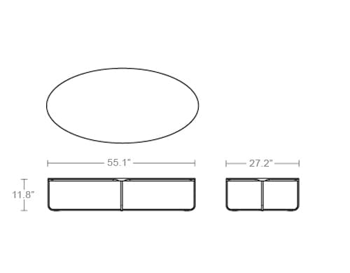 flint 140 oval coffee table – thumbnail image #3